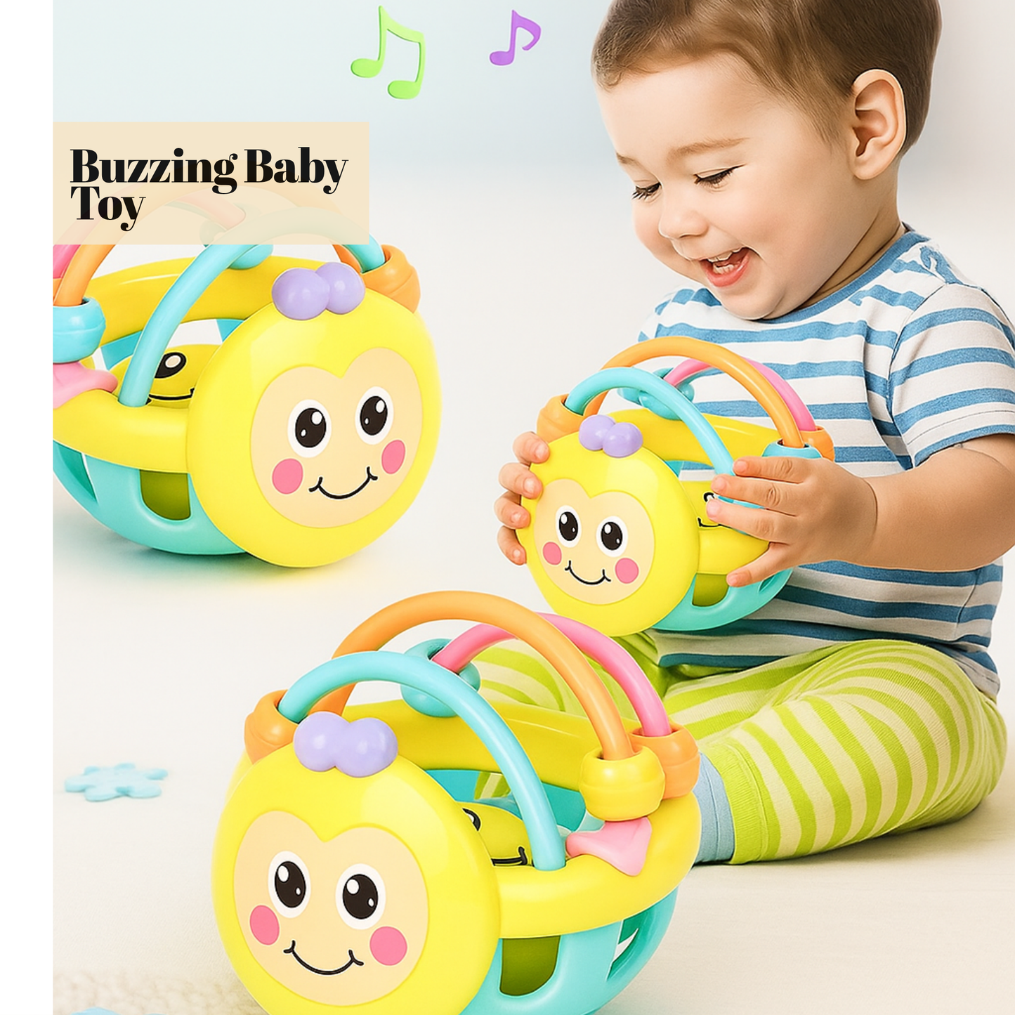 Soft Silicone Baby Rattle & Teether | Sensory & Early Learning Toy