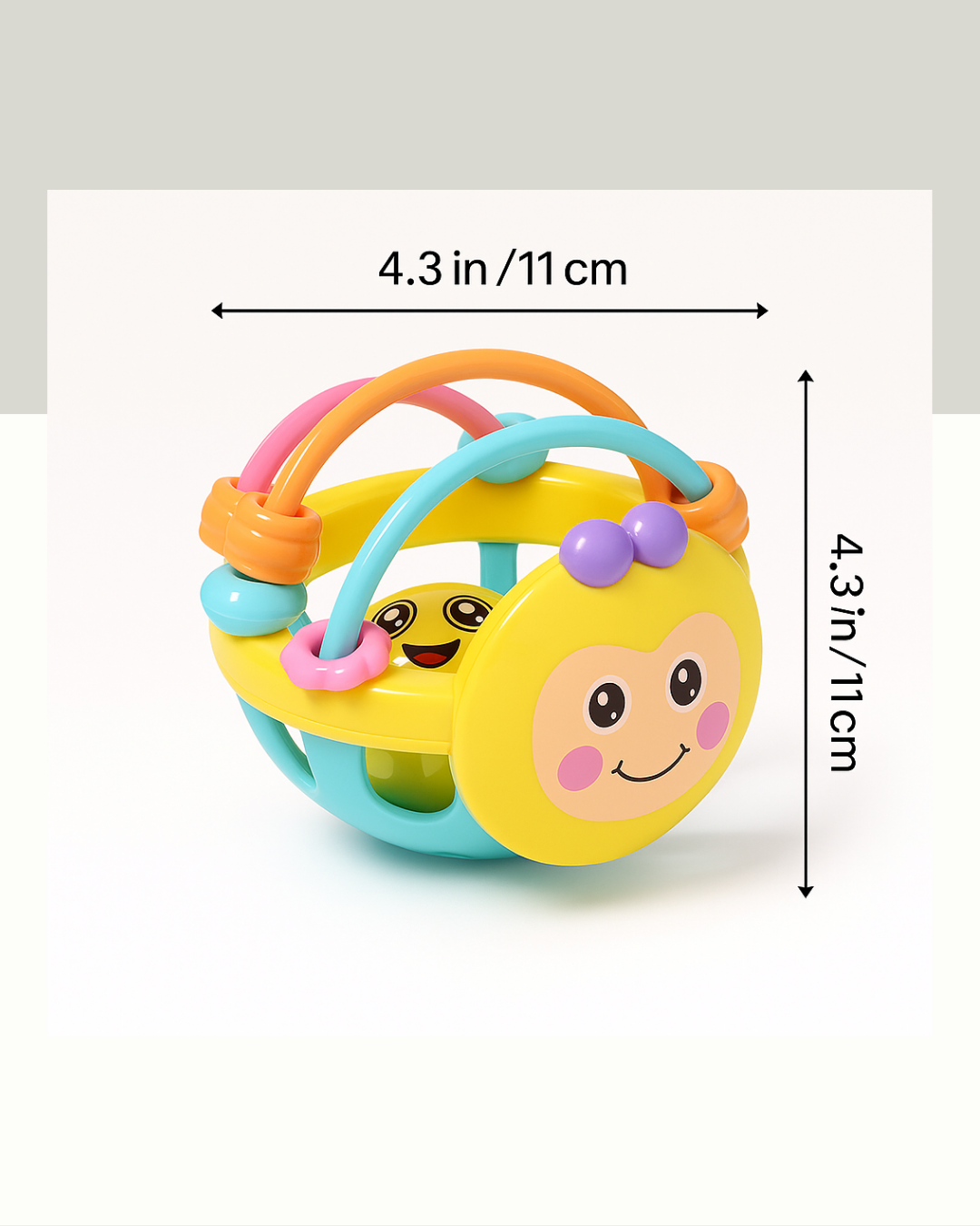 Soft Silicone Baby Rattle & Teether | Sensory & Early Learning Toy