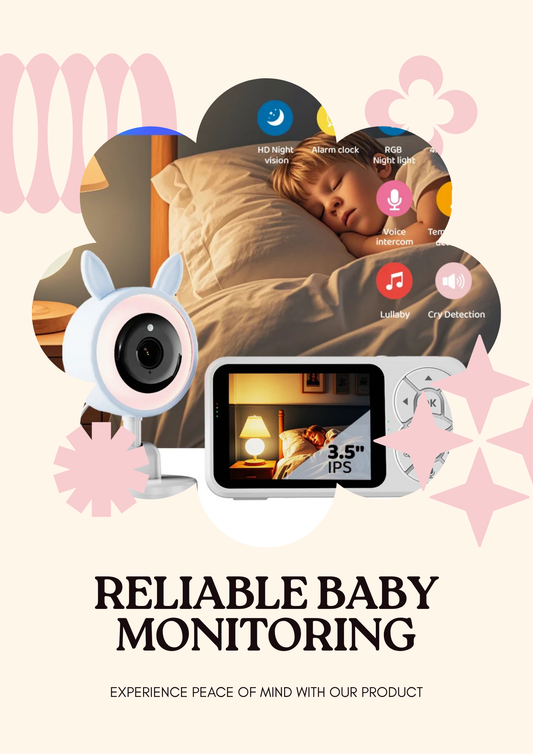 Wireless Video Baby Monitor with Night Vision & Temp