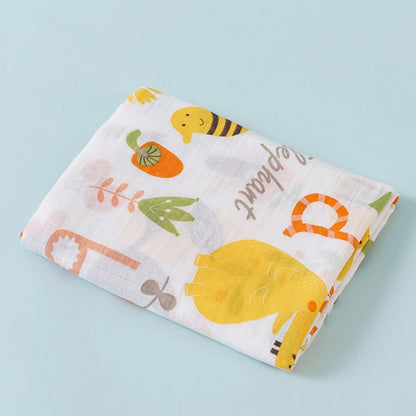 Multi-Use Baby Swaddle Blanket – 2-Layer Cotton Muslin for Bath, Stroller & Sleep