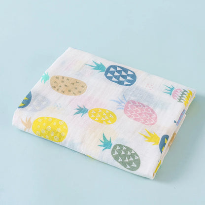 Multi-Use Baby Swaddle Blanket – 2-Layer Cotton Muslin for Bath, Stroller & Sleep