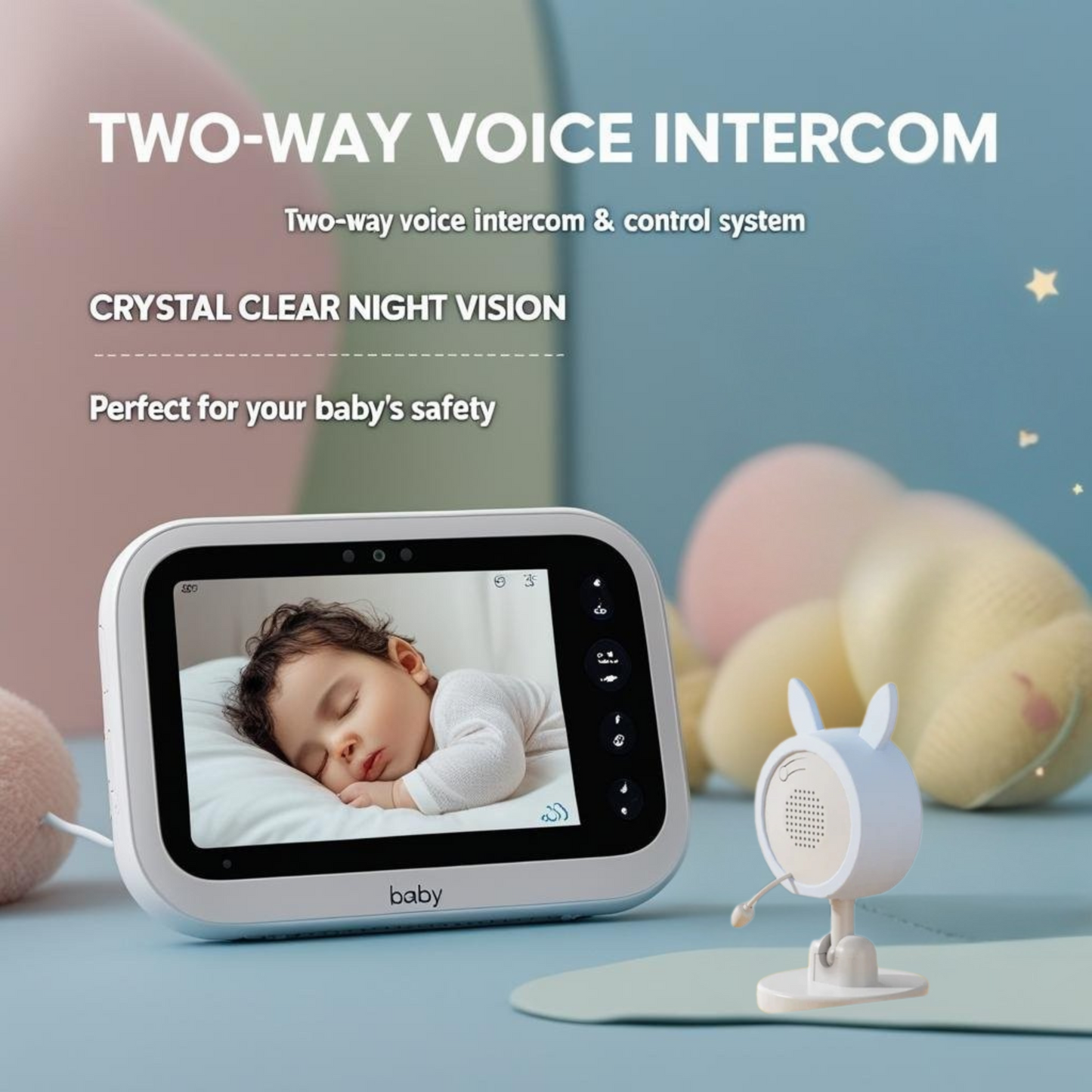 Wireless Video Baby Monitor with Night Vision & Temp